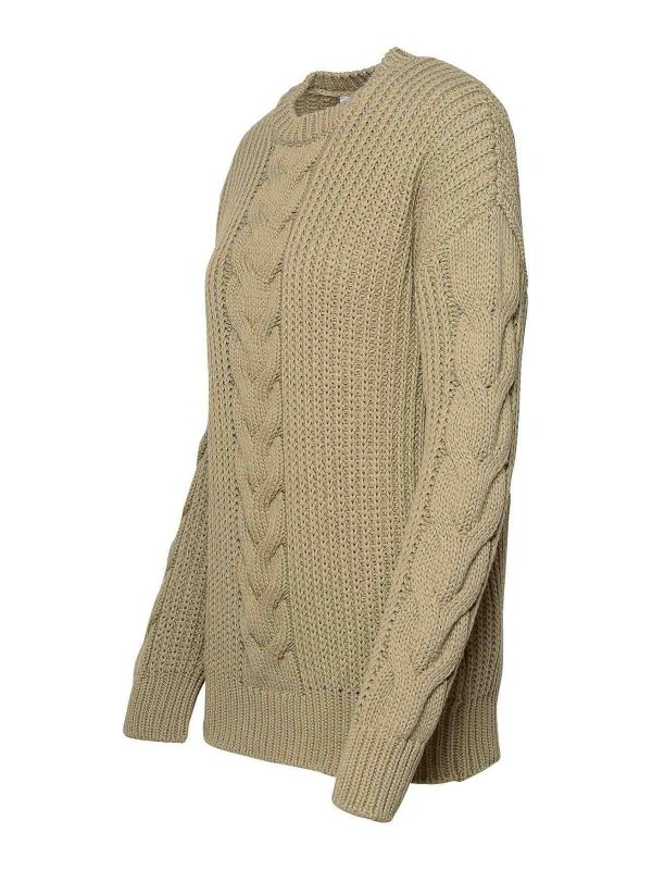 The Best Shops Max Mara: Strickpullover mit Rundhalsausschnitt - Rundhalspullover - Grün