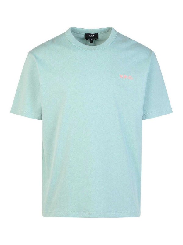 A.P.C.: t-shirts - Boxy Musk Green Cotton T-Shirt