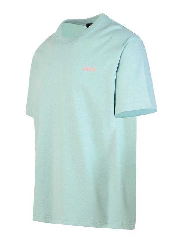 The Best Shops A.P.C.: t-shirts - Boxy Musk Green Cotton T-Shirt