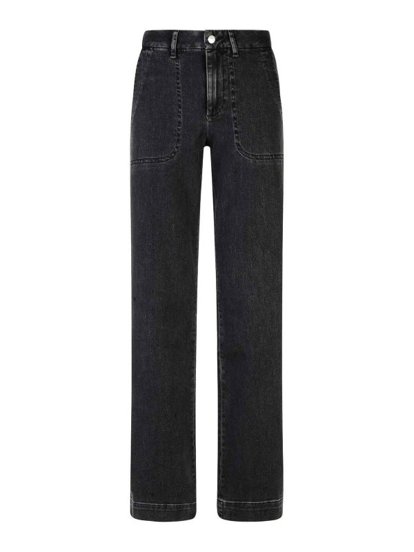 A.P.C.: bootcut jeans - Seaside Black Cotton Jeans