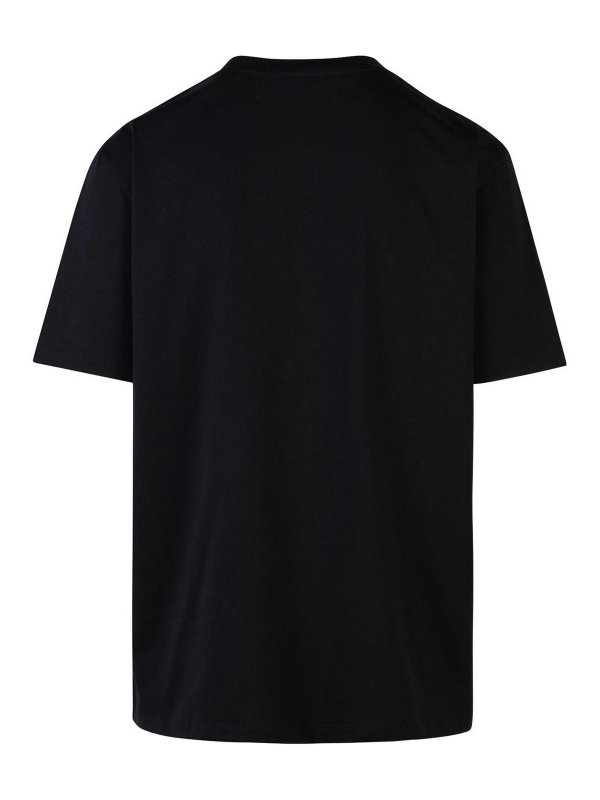 Balmain: t-shirts online - Black Cotton T-Shirt