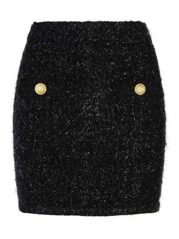Balmain: Minifaldas - Minifalda - Negro