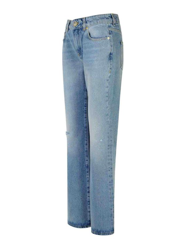 The Best Shops Balmain: bootcut jeans - Light Blue Cotton Jeans