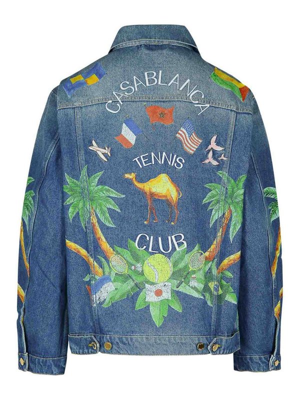 CASABLANCA: denim jacket online - Blue Denim Jacket