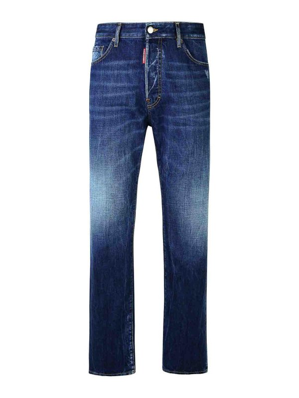 DSQUARED2: bootcut jeans - 642 Blue Cotton Denim Jeans