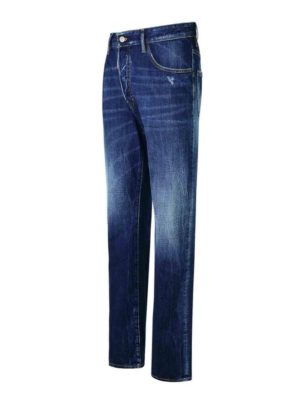 The Best Shops DSQUARED2: bootcut jeans - 642 Blue Cotton Denim Jeans