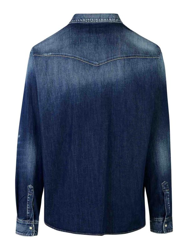 DSQUARED2: shirts online - Blue Cotton Shirt