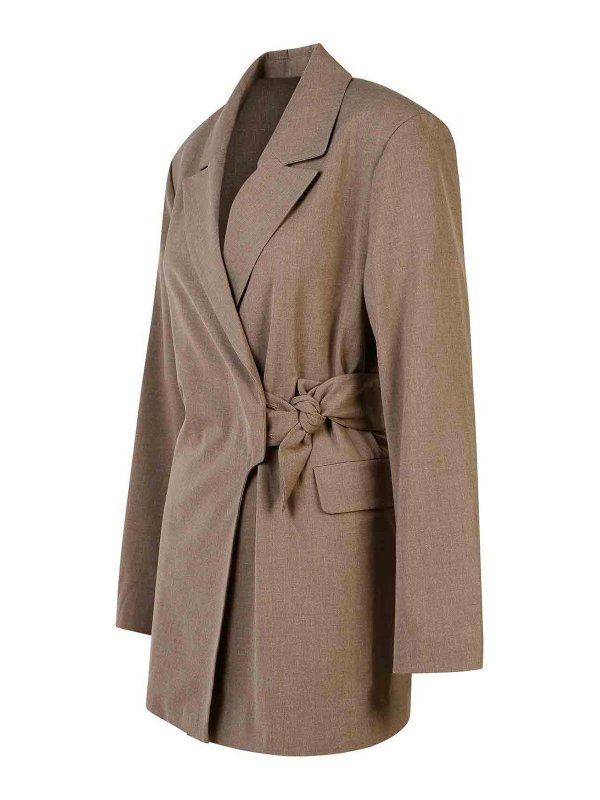 The Best Shops GANNI: blazers - Shiitake Viscose Blend Blazer