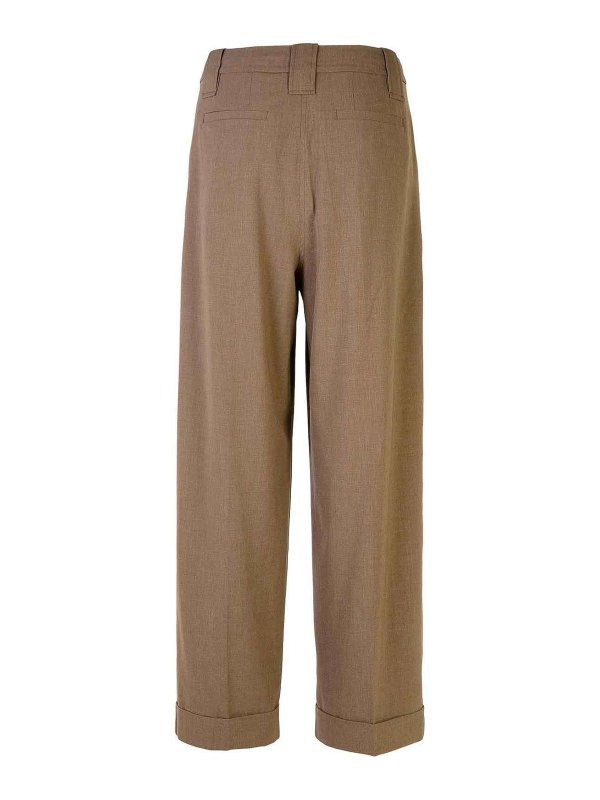 GANNI: テーラードトラウザー online - テーラードパンツ - ブラウン