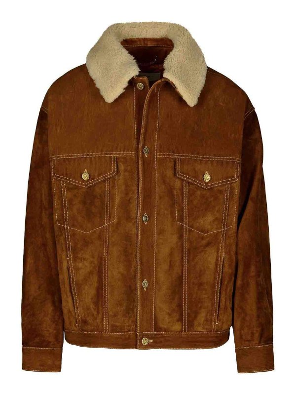 GOLDEN GOOSE: leather jacket - Brown leather Jacket