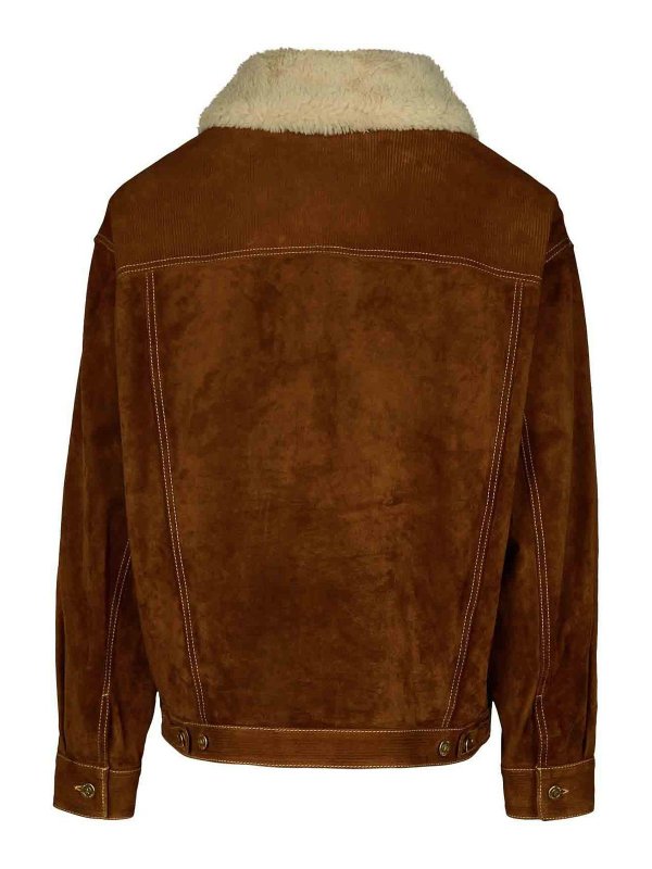 GOLDEN GOOSE: leather jacket online - Brown leather Jacket