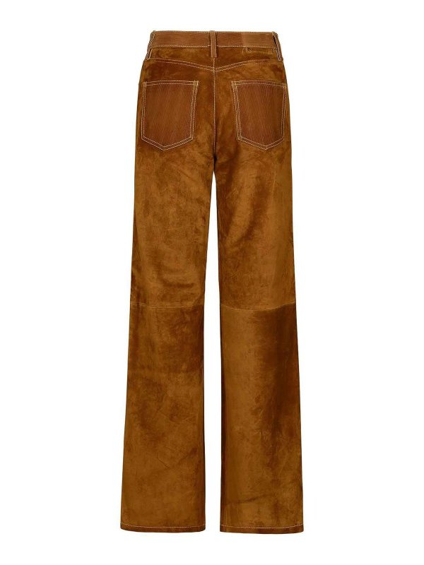 GOLDEN GOOSE: レザートラウザー online - レザーパンツ - ブラウン