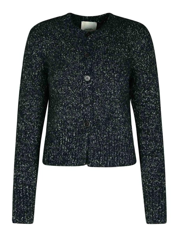 ISABEL MARANT: cardigans - Kathlen Grey Acrylic Blend Cardigan