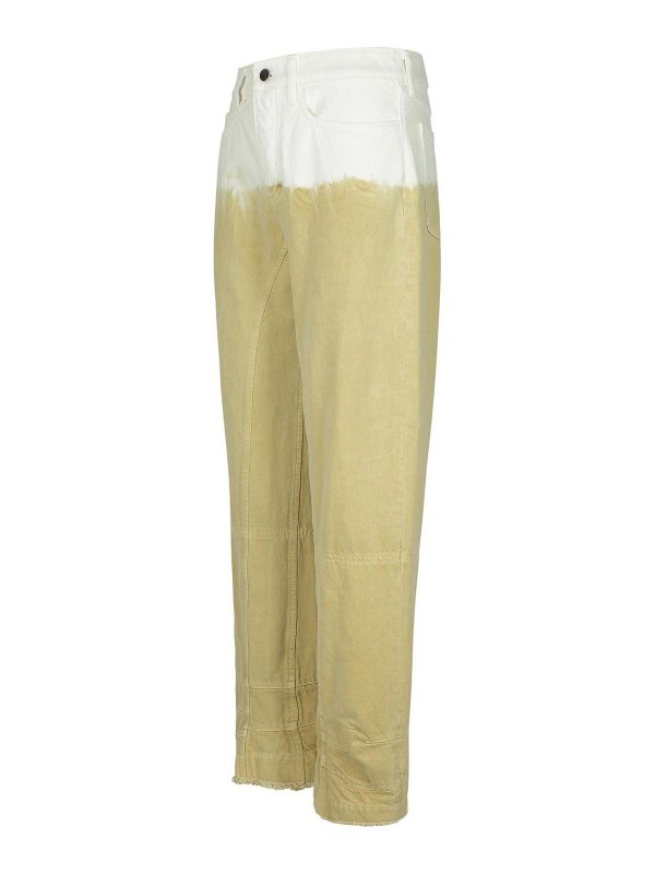 The Best Shops JIL SANDER: bootcut jeans - Beige Cotton Jeans