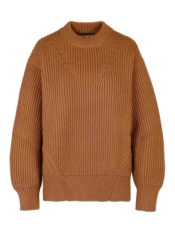 JIL SANDER: crew necks - Brown Wool Sweater
