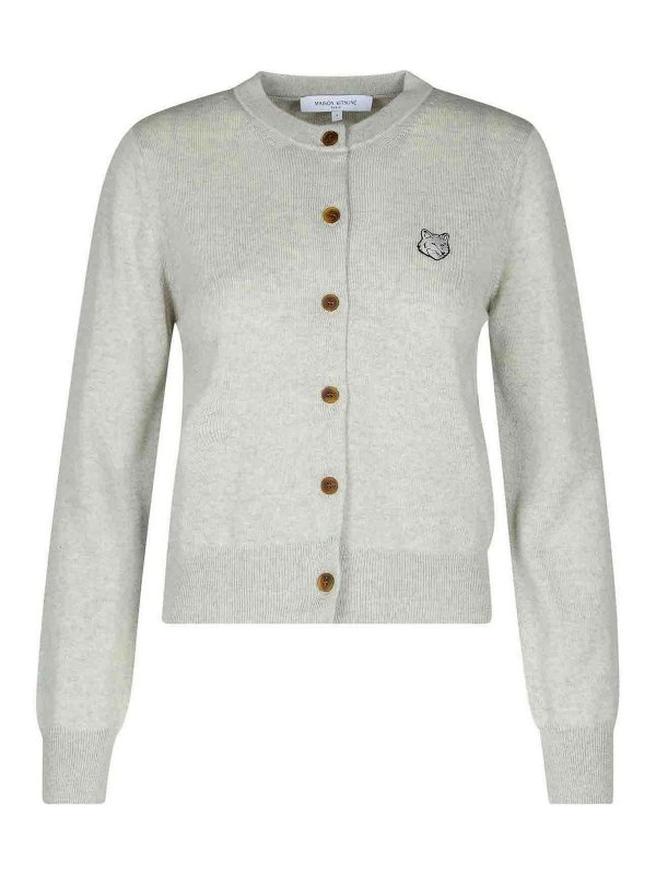 MAISON KITSUNÉ: Cárdigans - Cárdigan - Gris