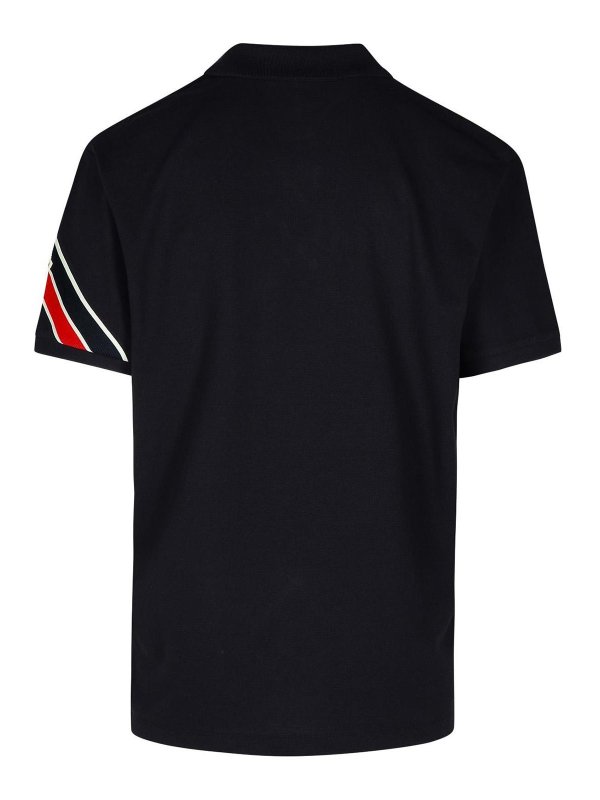 MONCLER: polo shirts online - Navy Cotton Polo Shirt