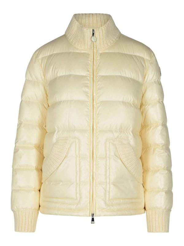 MONCLER: padded jackets - Arcelot Ivory Polyester Blend Down Jacket