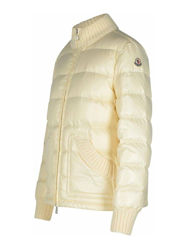 The Best Shops MONCLER: padded jackets - Arcelot Ivory Polyester Blend Down Jacket