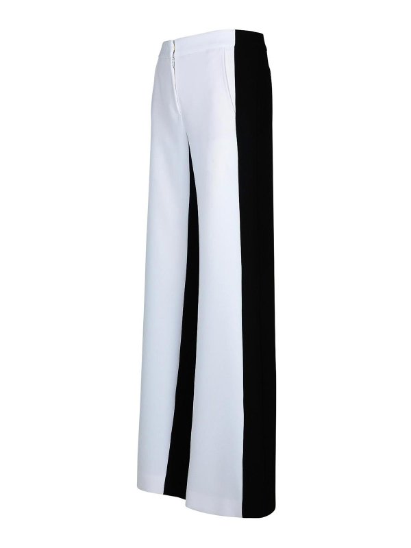 The Best Shops MOSCHINO: casual trousers - Two-Tone Polyester Blend Trousers
