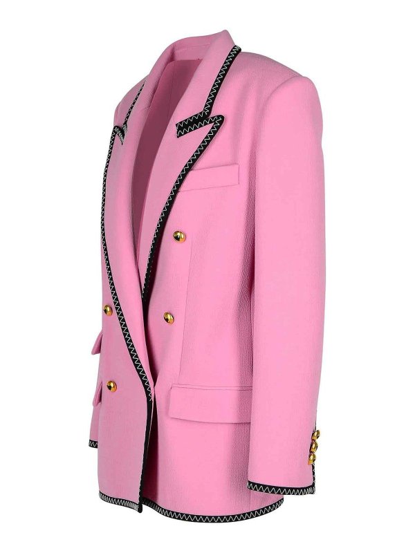 The Best Shops MOSCHINO: giacche blazer - Blazer In Misto Viscosa Rosa