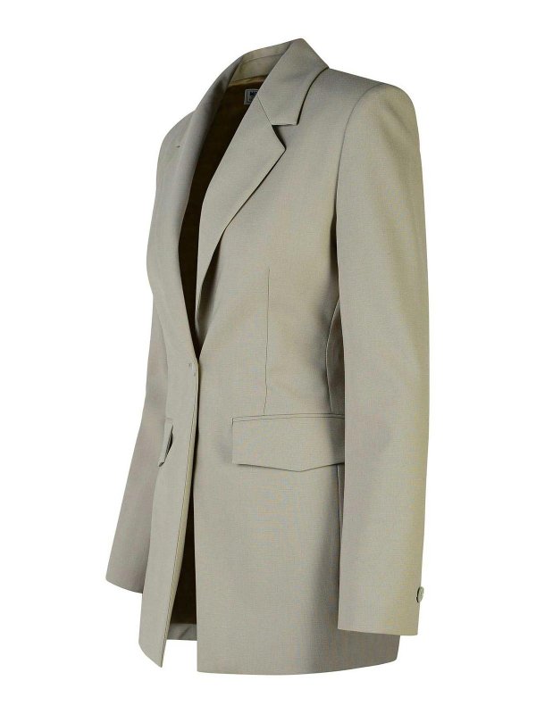 The Best Shops MOSCHINO JEANS: blazers - Grey Wool Blend Blazer