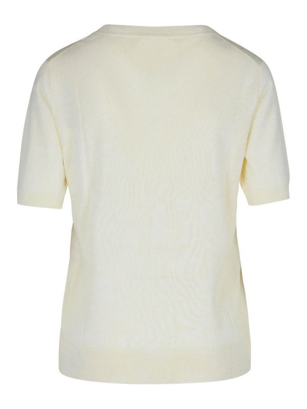 P.A.R.O.S.H.: Suéteres con cuello pico online - Suéter Cuello Redondo - Crema