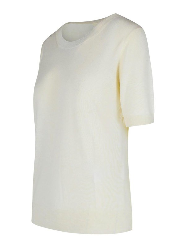 The Best Shops P.A.R.O.S.H.: Suéteres con cuello pico - Suéter Cuello Redondo - Crema