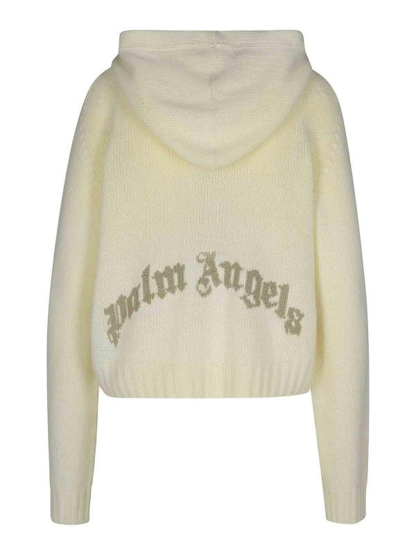 Palm Angels: Suéteres con cuello pico online - Suéter Cuello Redondo - Crema