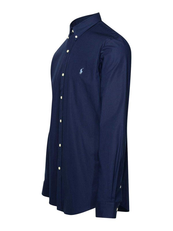 The Best Shops POLO RALPH LAUREN: camicie - Camicia in cotone elasticizzato blu scuro