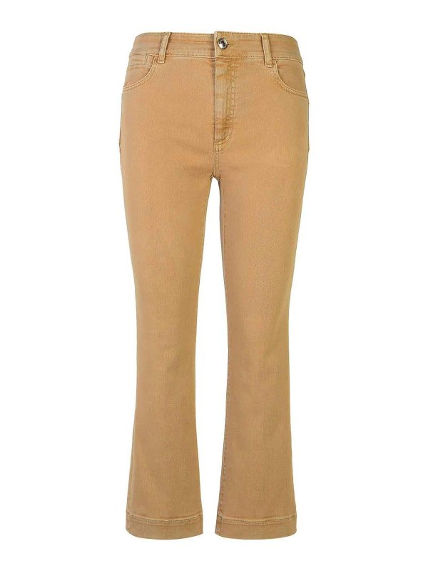 SPORTMAX: Bootcut - Bootcut Jeans - Beige