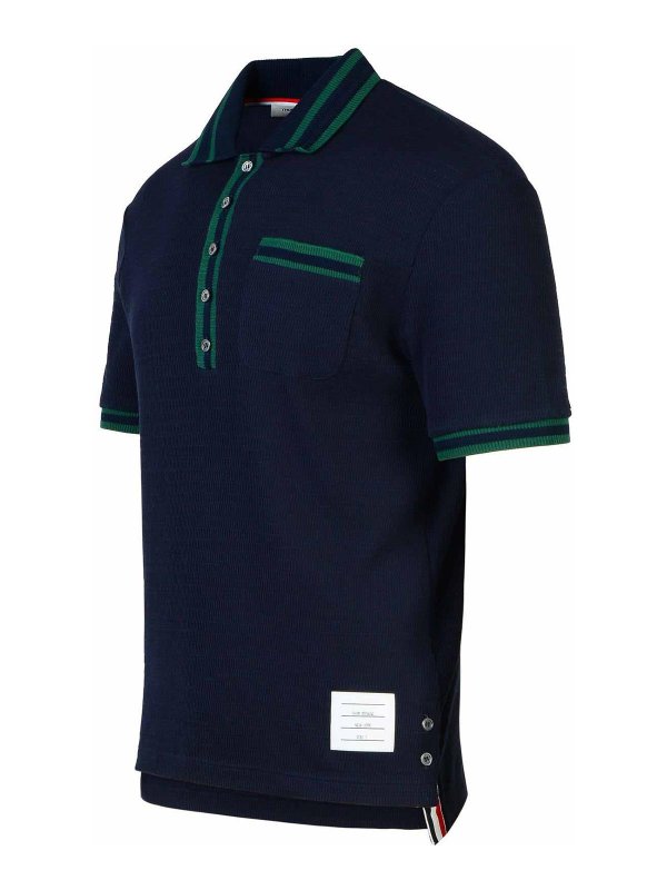 The Best Shops THOM BROWNE: Polos  - Polo - Bleu Foncé
