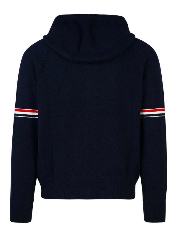 THOM BROWNE: maglia collo rotondo online - Maglione in cashmere blu scuro