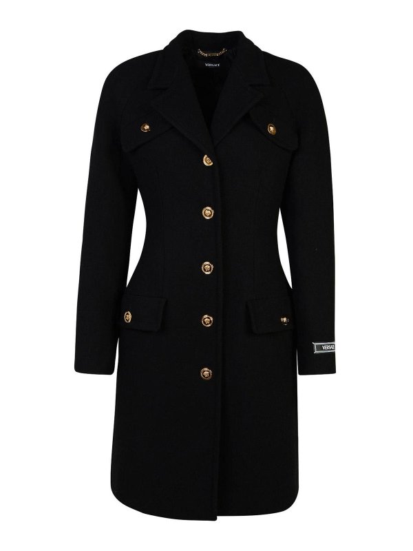 VERSACE: Abrigos cortos - Abrigo Corto - Negro