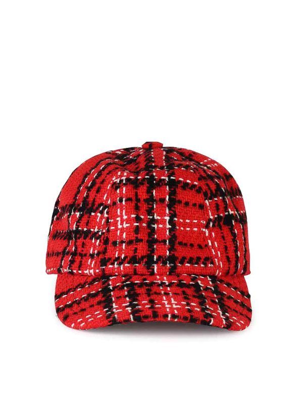 m.s.g.m.: hats & caps - Red Cotton Blend Cap