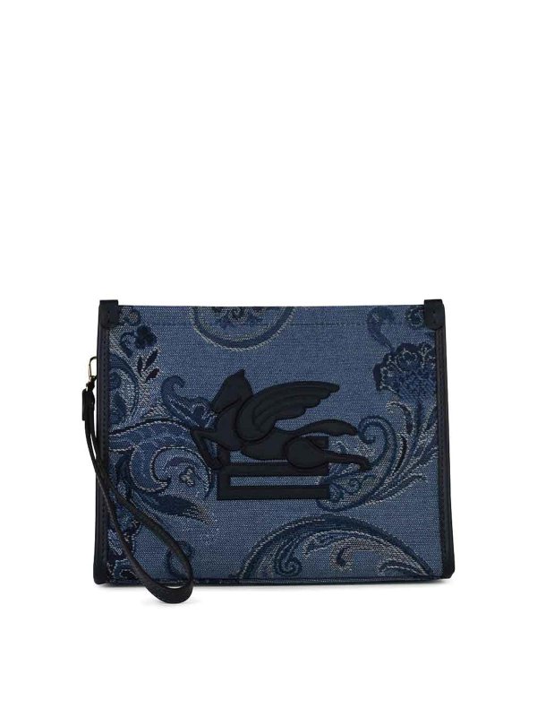 ETRO: Clutch - Pochette - Bleu