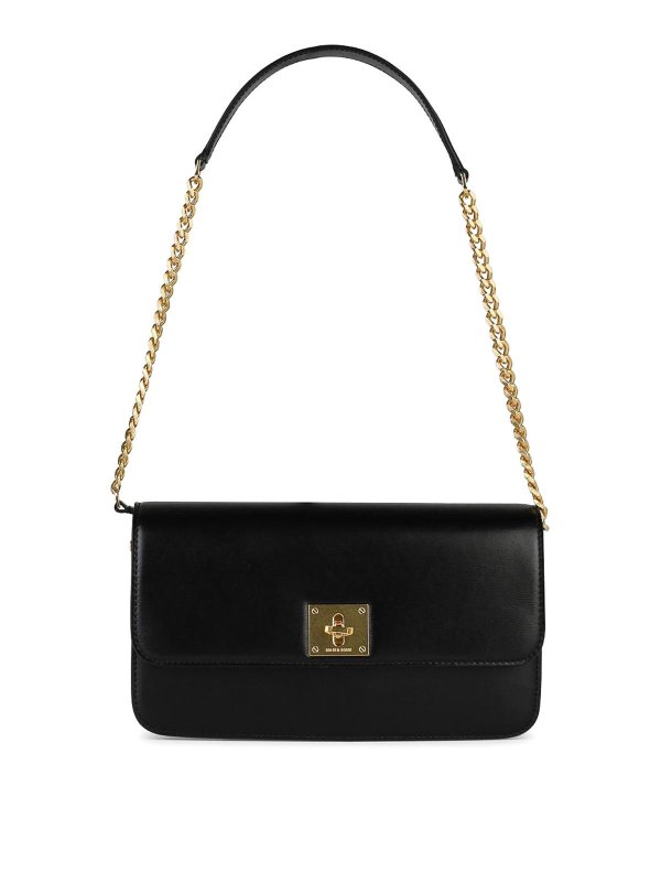 GOLDEN GOOSE: shoulder bags - Gioia Black Leather Bag