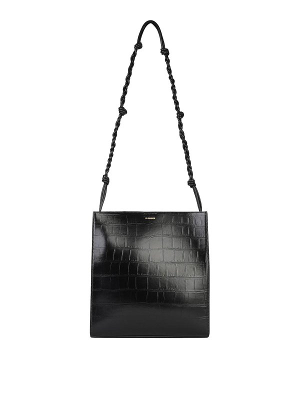 JIL SANDER: cross body bags - Medium  Black Leather Crossbody Bag