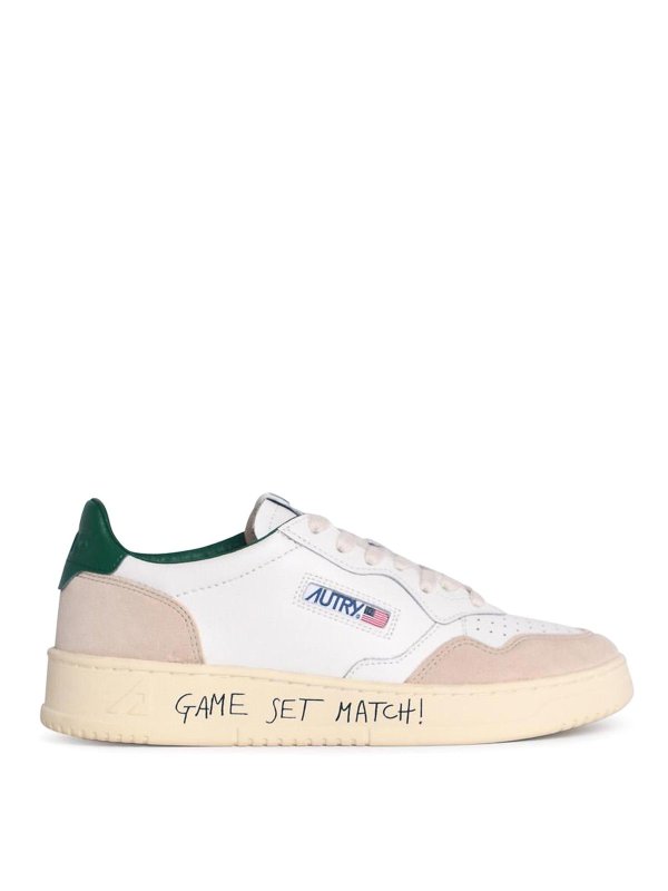 AUTRY: sneakers - Sneaker basse in pelle bianca da medaglia