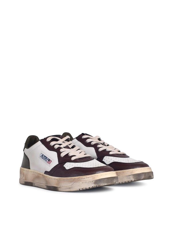 AUTRY: trainers online - Super Vintage White Leather Sneakers