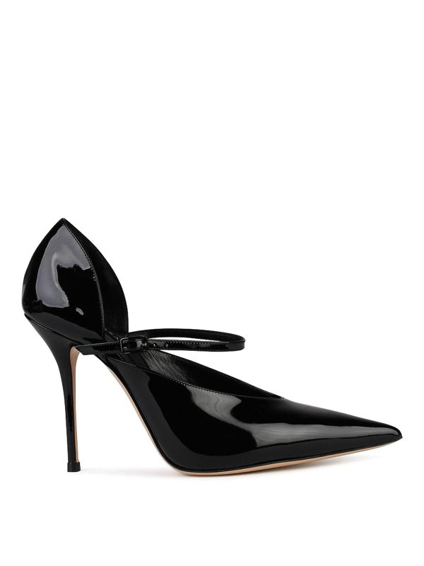Casadei: court shoes - Scarlet Black Shiny Leather Pumps