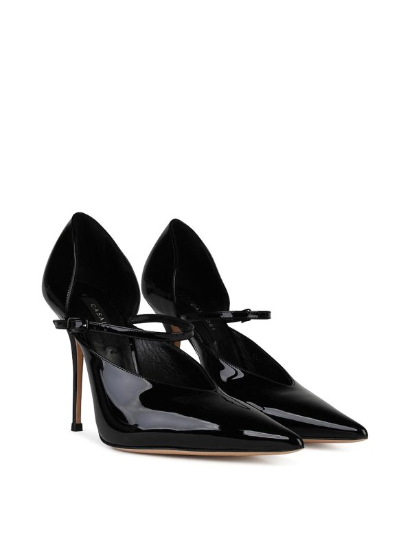Casadei: court shoes online - Scarlet Black Shiny Leather Pumps