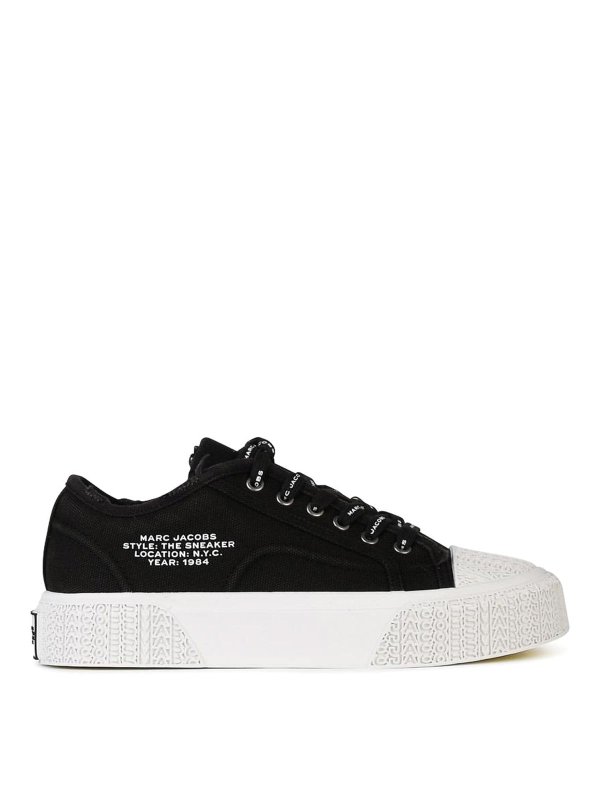 MARC JACOBS: trainers - Black Canvas Sneakers