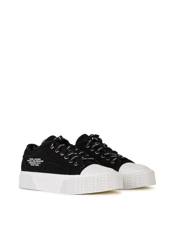 MARC JACOBS: trainers online - Black Canvas Sneakers