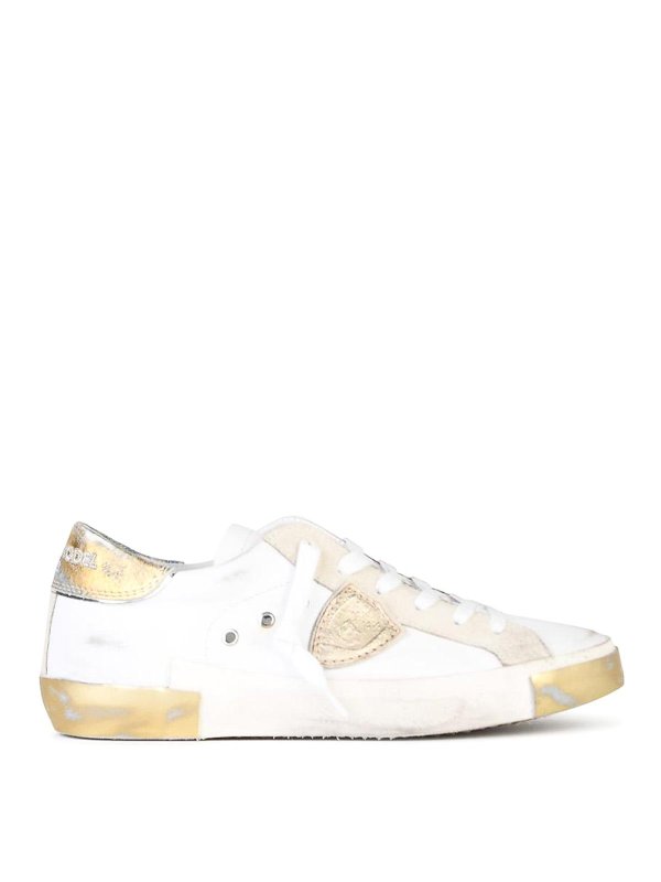 PHILIPPE MODEL: trainers - Prsx White Leather Blend Sneakers