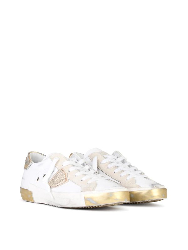 PHILIPPE MODEL: trainers online - Prsx White Leather Blend Sneakers