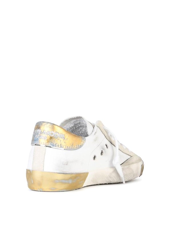 The Best Shops PHILIPPE MODEL: trainers - Prsx White Leather Blend Sneakers