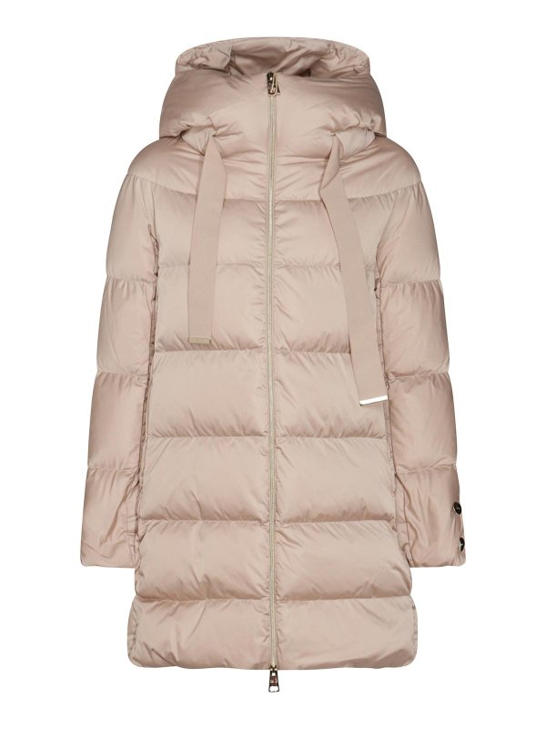 HERNO: padded coats - Cream Puffer Down Jacket