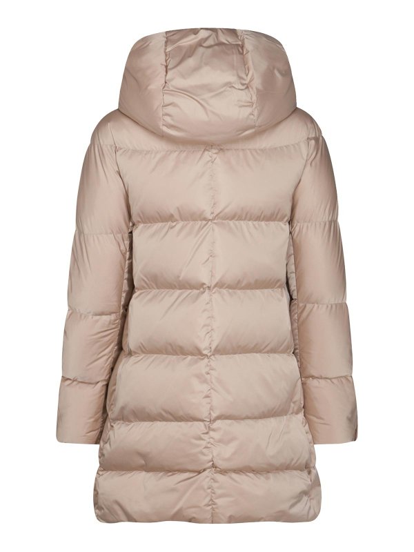 HERNO: padded coats online - Cream Puffer Down Jacket