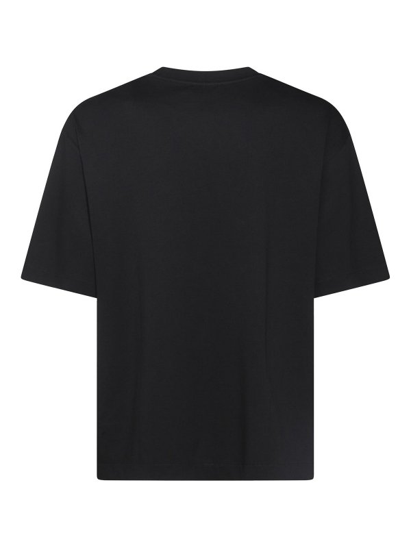 OFF-WHITE: t-shirts online - Black Cotton T-Shirt